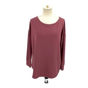 True & Co Mauve Long Sleeve Knit Pullover Size Medium NWOT